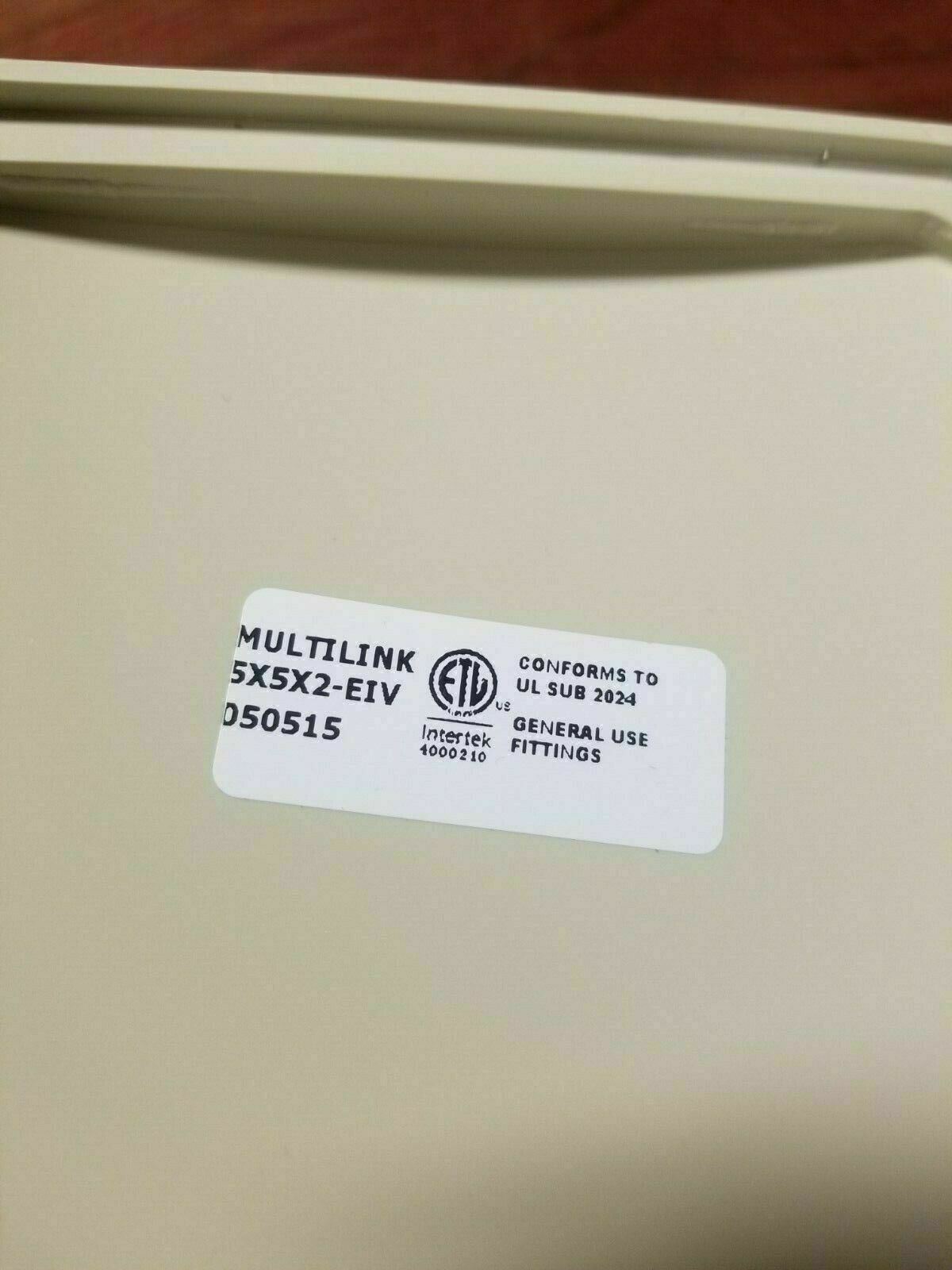 MULTILINK 072414, 5X5X2-INIV EXTERIOR FIBER OPTIC STORAGE NID, IVORY SLACK TRAY