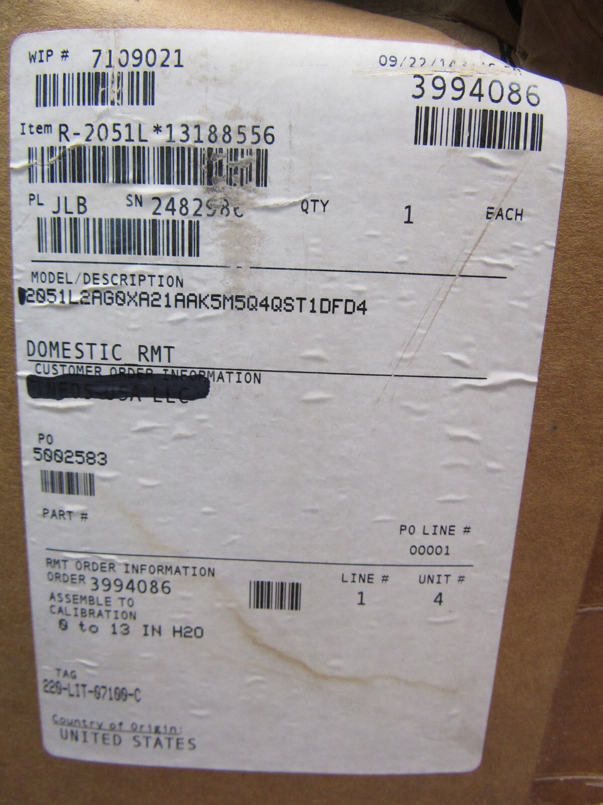 ROSEMOUNT 2051L2AG0XA21AAK5M5Q4Q5T1DFD4 0-13in H2O PRESS. TRANSMITTER NEW IN BOX