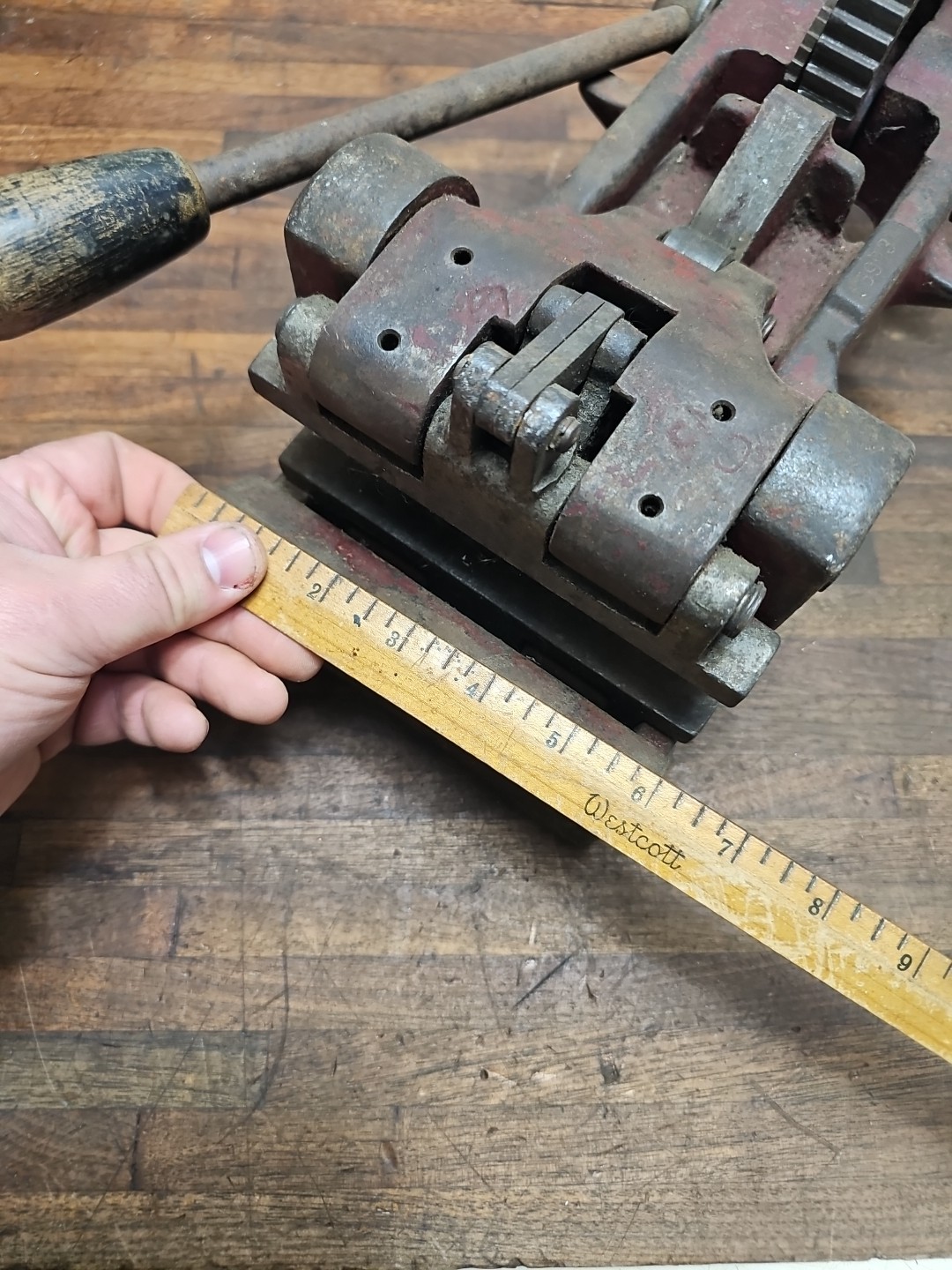 S21- RARE Detroit Belt Lacer Press Vintage flat belt Lacing. Machine