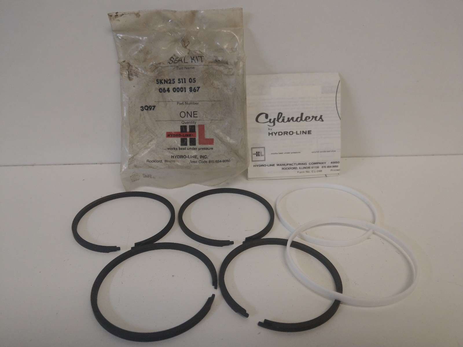 NEW OLD STOCK! EATON HYDRO-LINE HYDRAULIC CYLINDER SEAL REPAIR KIT SKN25-511-05