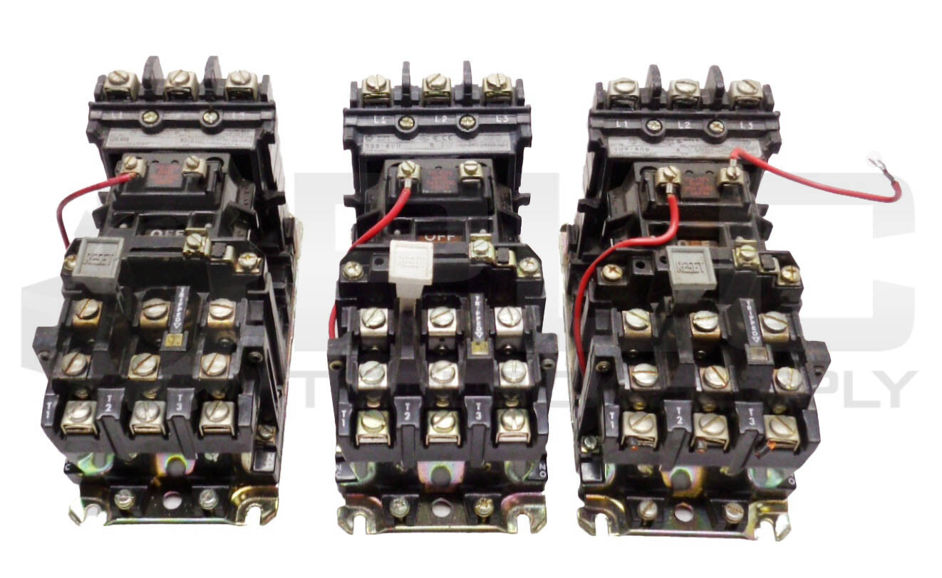 LOT OF 3 ALLEN BRADLEY 509-B0D /B CONTACTORS 509-BOD CB236 42185-800-01 595-A02