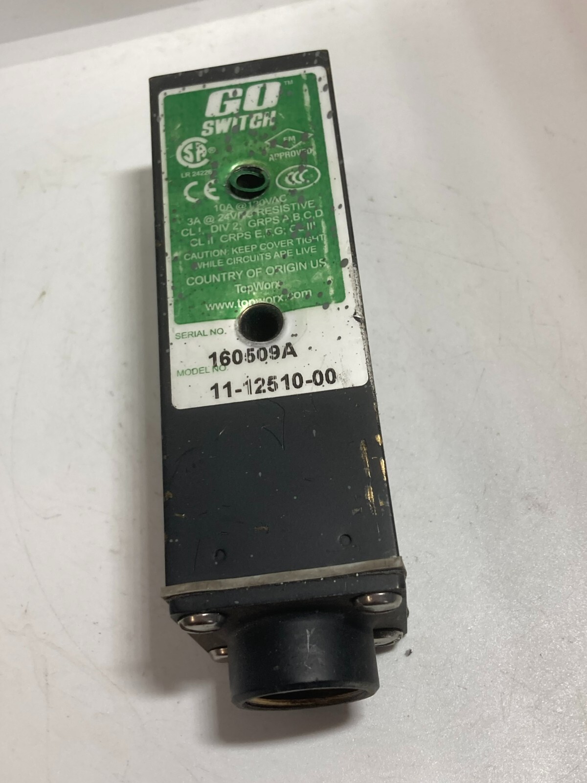 TOPWORX 11-12510-00 LIMIT SWITCH 10A 120VAC 3A 24VDC SIDE SENSING GO SWITCH