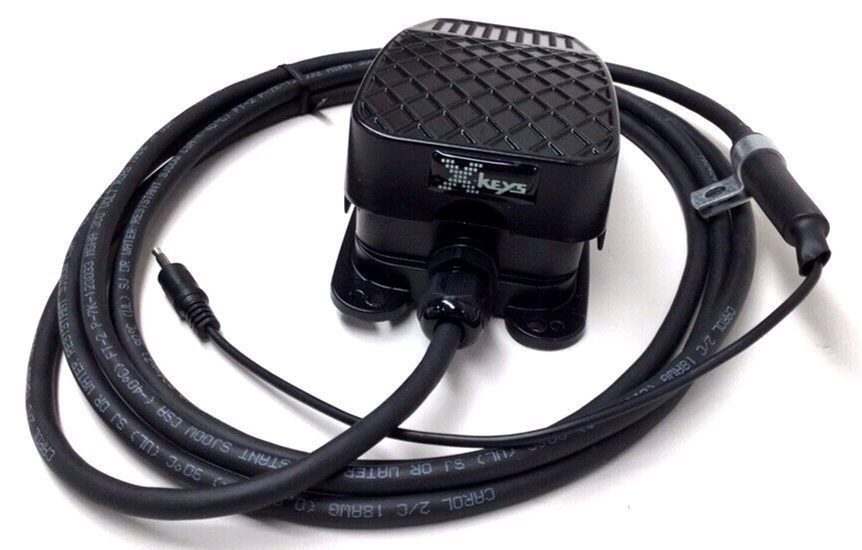 X-Keys XK-A-1241-SKC1BL-R Commercial Foot Pedal Switch Black 114″ Cable Length