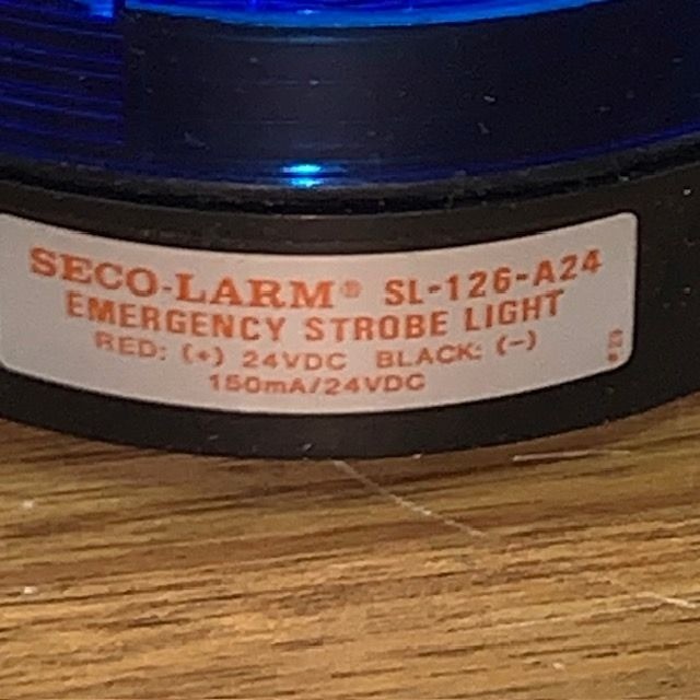 Seco-Larm Enforcer Xenon Strobe Light, 24VDC Blue Lens SL-126-A24Q/B