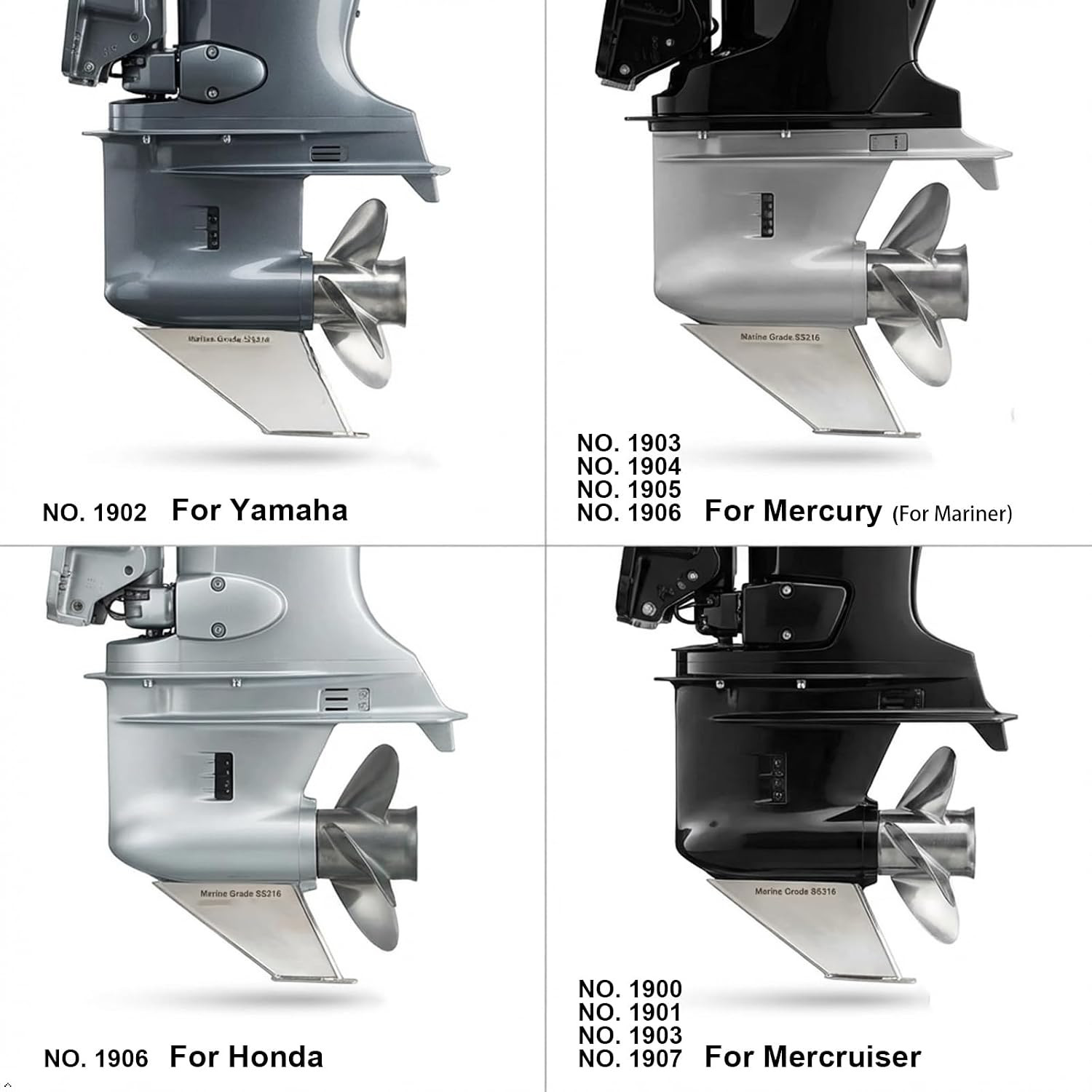 35-SS610 Skeg Guard for Mercruiser Alpha 1 Generation 2 Sterndrive Motor | Outdr