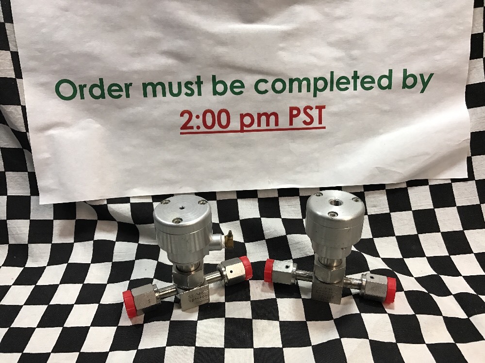 Lot Of 2, SWAGELOK Bellows Sealed Valve, SS-4BK-V51-1C & SS-4BK-V51-1O, #128B7