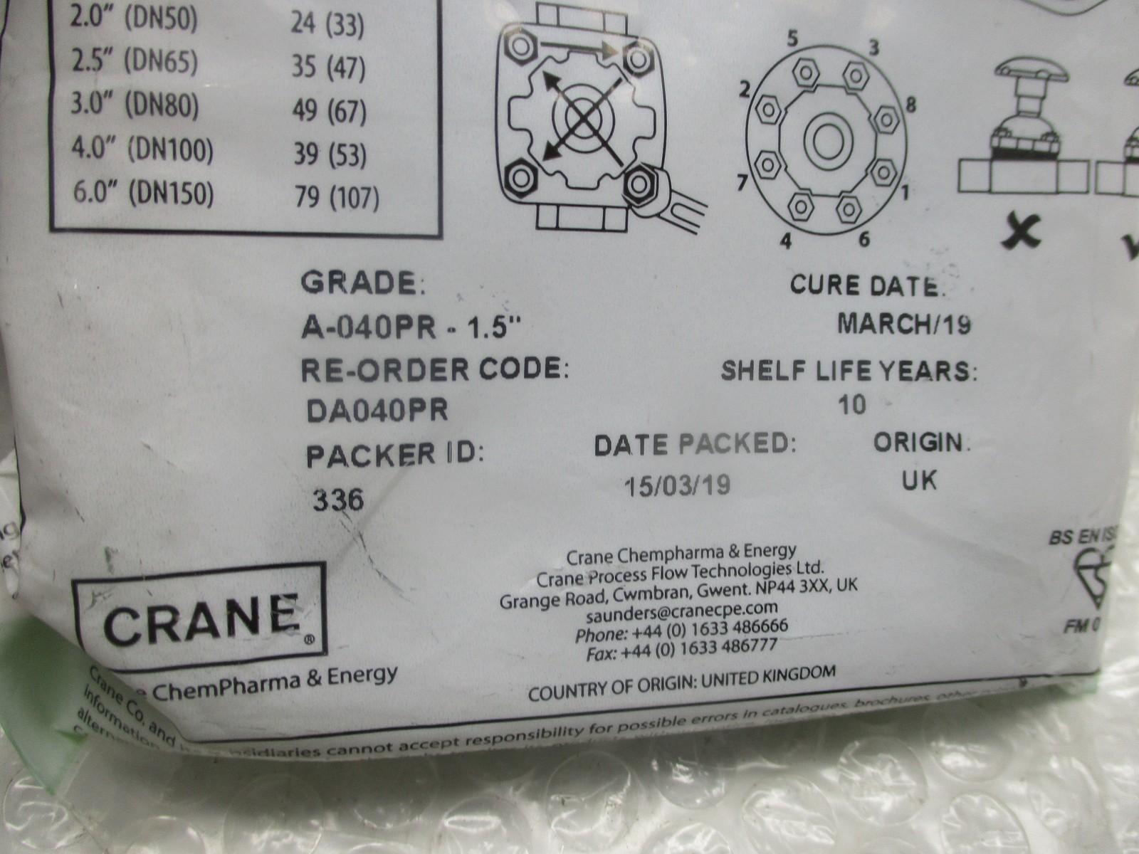 SAUNDERS DA040PR DIAPHRAGM NSMP