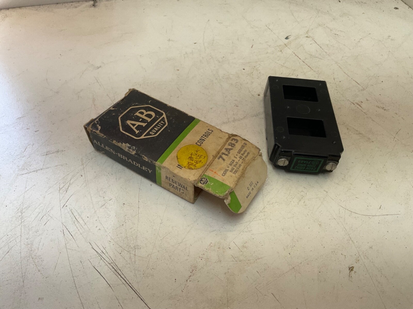 ALLEN BRADLEY 71A83 COIL SIZE 1 SER. K 240V 60HZ 220V 50HZ