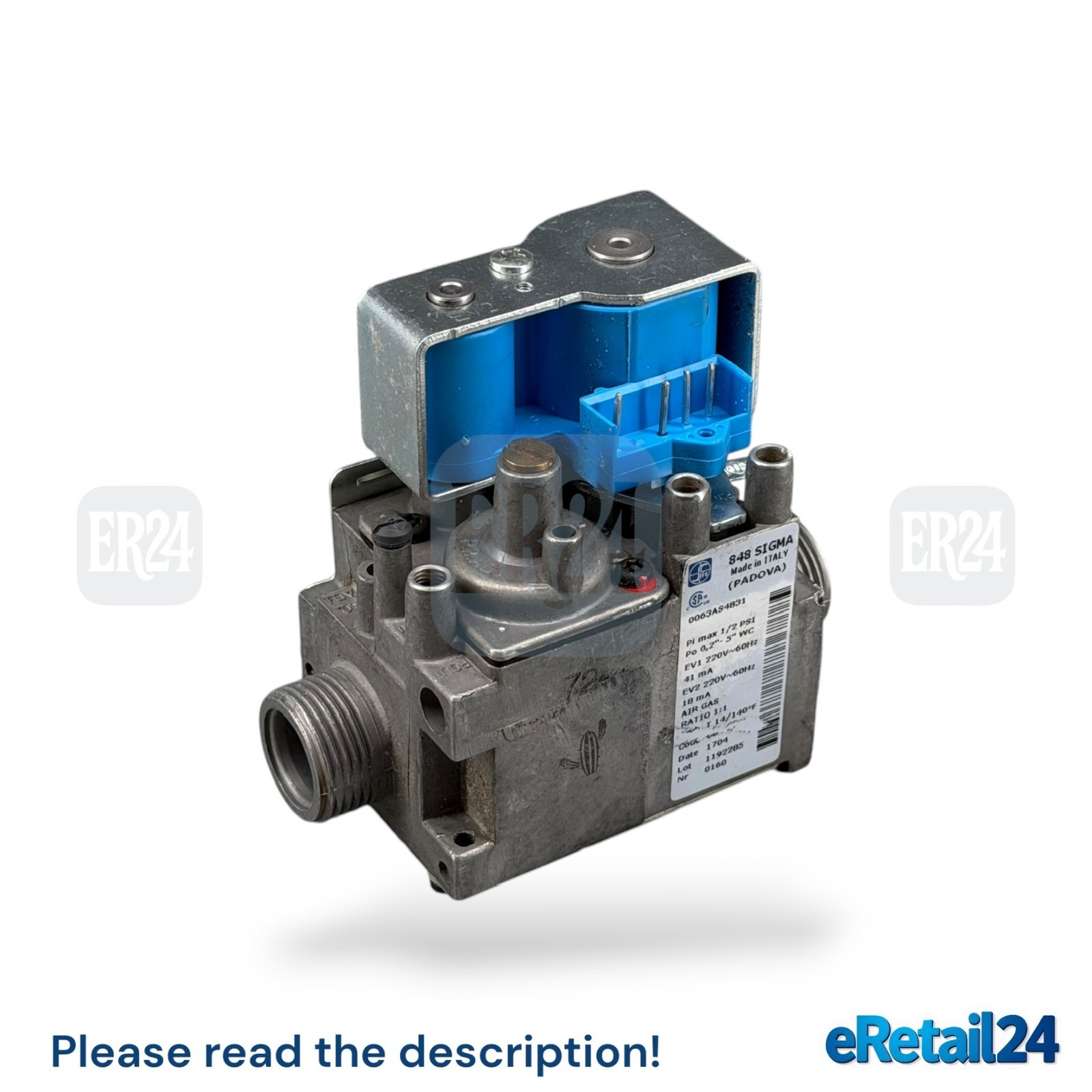 💯Workin Electrolux Professional 0CBAKU Gas Valve, Natural Gas, 120 Volt, 60HZ