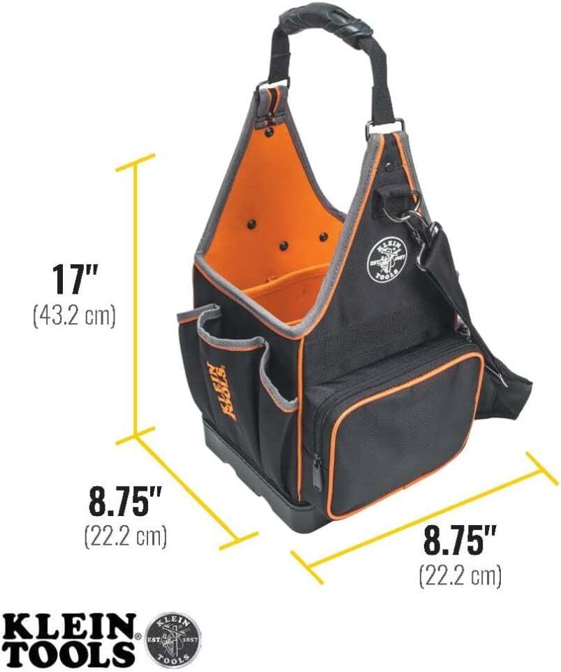 Klein Tools 554158-14 Tradesman Pro Organizer 8-Inch Tote Electrician’s Tool Bag