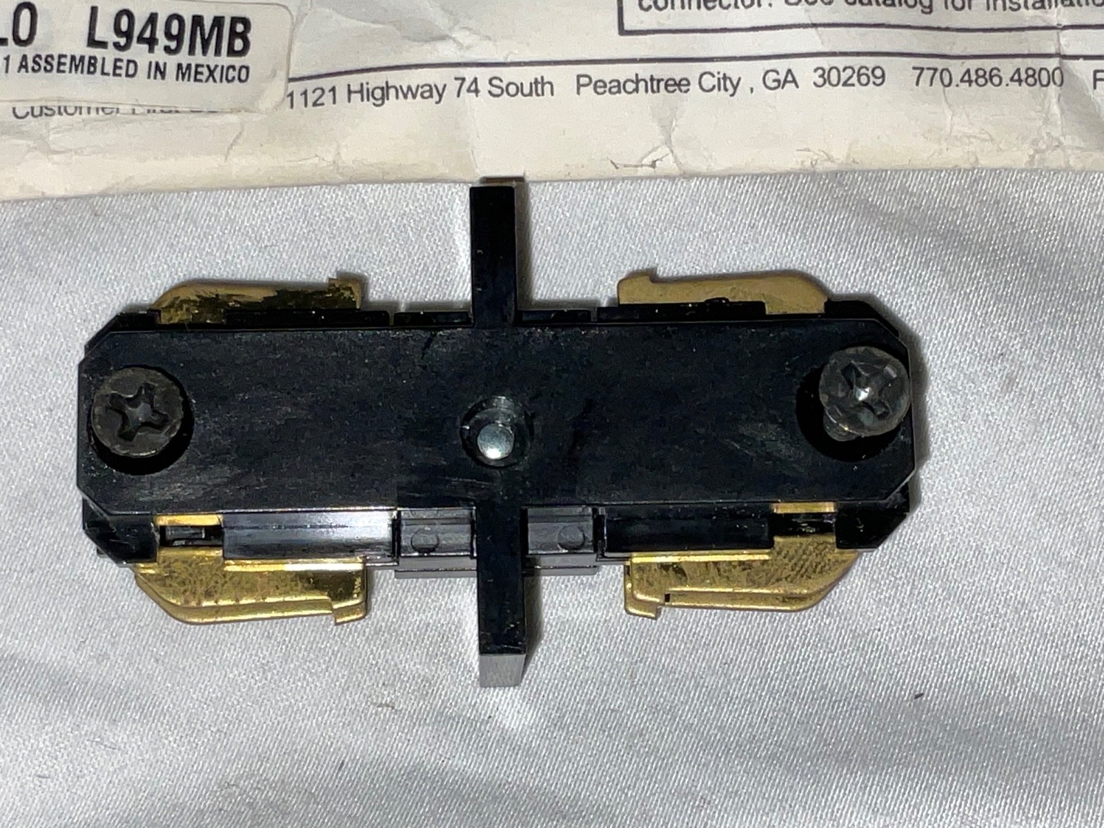 Halo L949MB Matte Black 2-Circuit Mini Joiner For L640 Miniature 2 Circuit Track