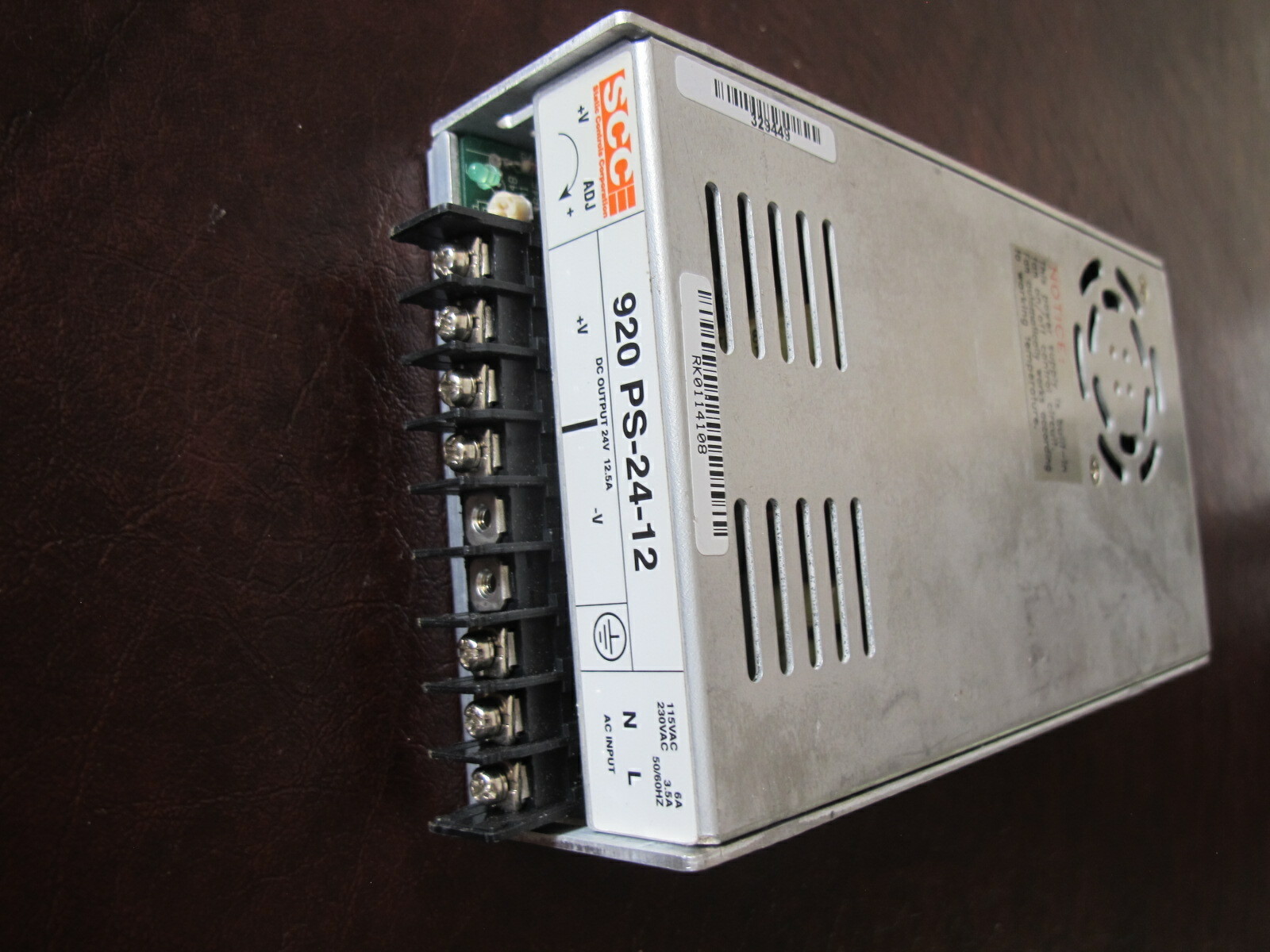 SCC 920PS-24-12 Power supply w/built-in fan & on/off control circuit