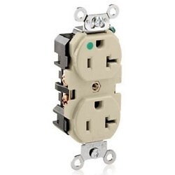 Leviton 8300-HI 20A 125V Heavy Duty Hospital Grade Duplex Receptacle