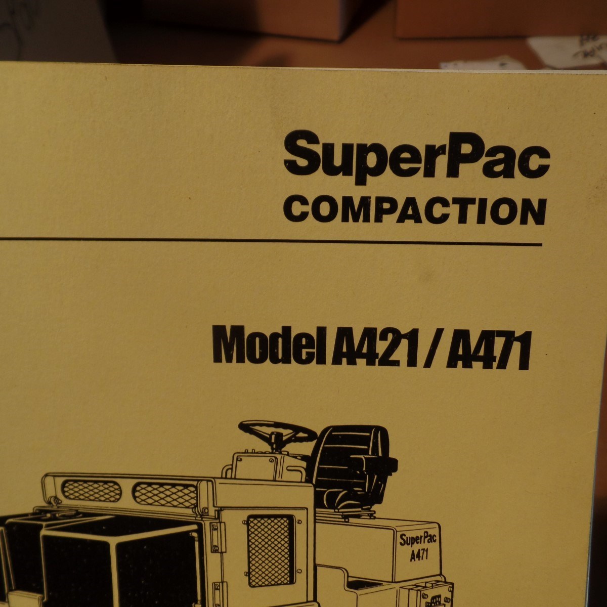SUPERPAC COMPACTION MODEL A421 / A471 PARTS MANUAL, A-421, A-471, PARTS BOOK
