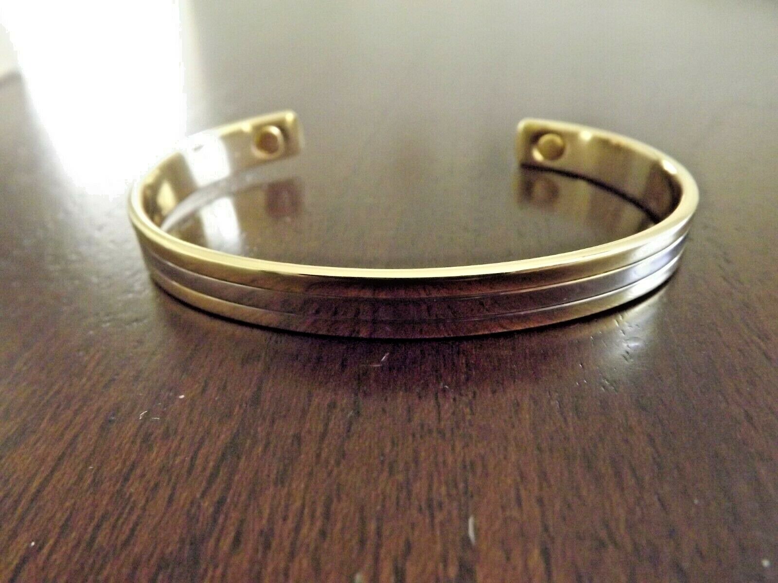 Pure Copper Magnetic Bracelet Arthritis Energy Cuff – Gold Silver Plated