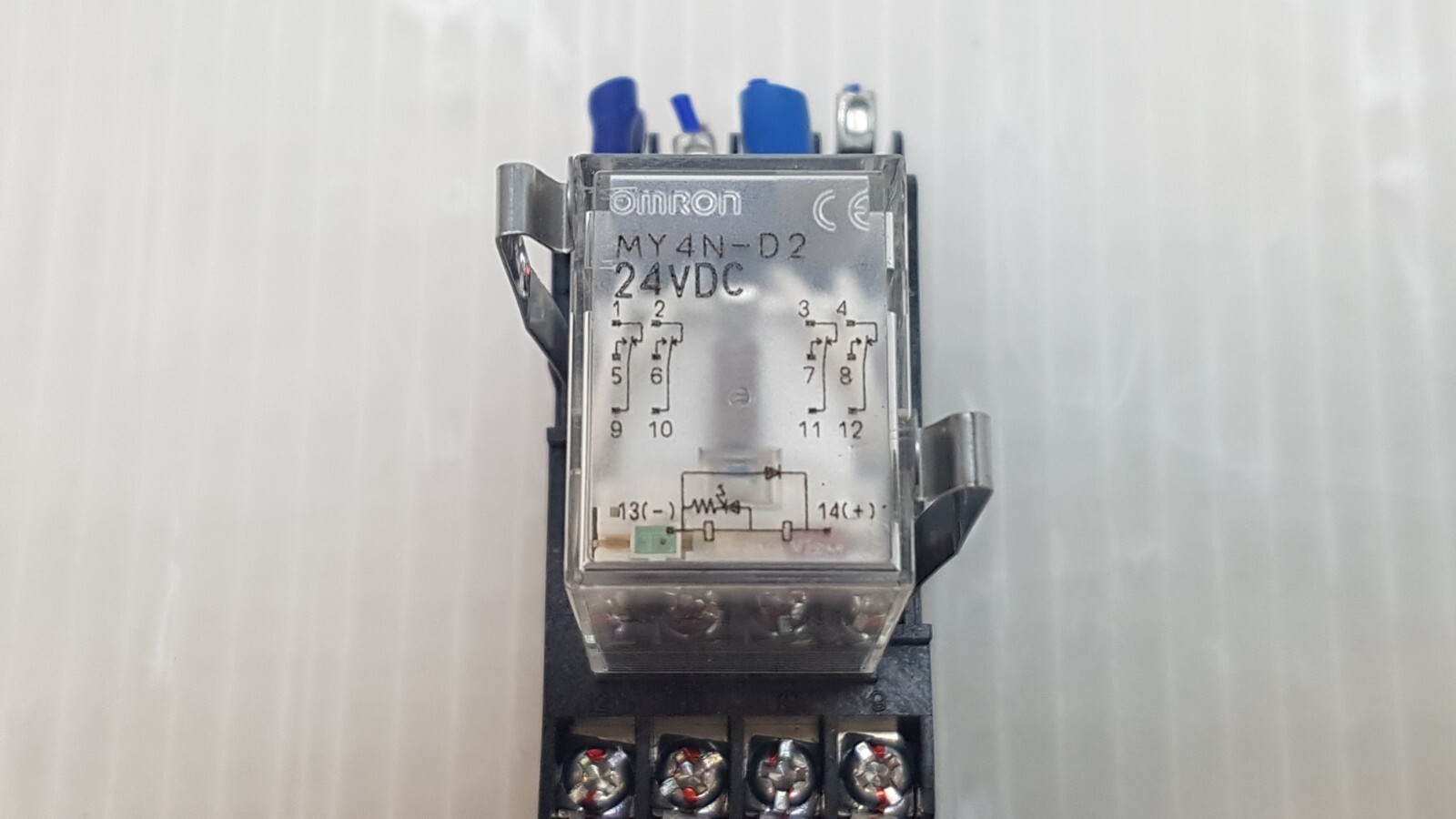Omron MY4N-D2 24VDC Relay with Base Socket, LOT OF 16