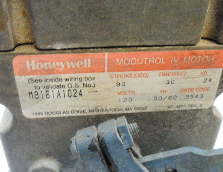 HONEYWELL M9161A1024 MODUTROL IV MOTOR 90 STROKE 30 SEC 120V 50/60HZ