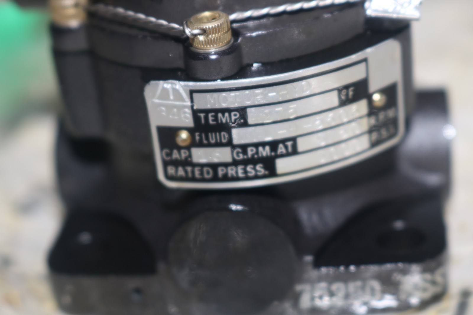 NOS ABEX Hydraulic motor pump AMO-5C-29A 3000 PSI Parker 58106 Aircraft