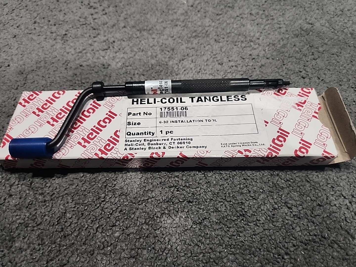 Heli-Coil 17551-06 Hand Thread Insert Installation Tool: #6-32, Crank Style UNC