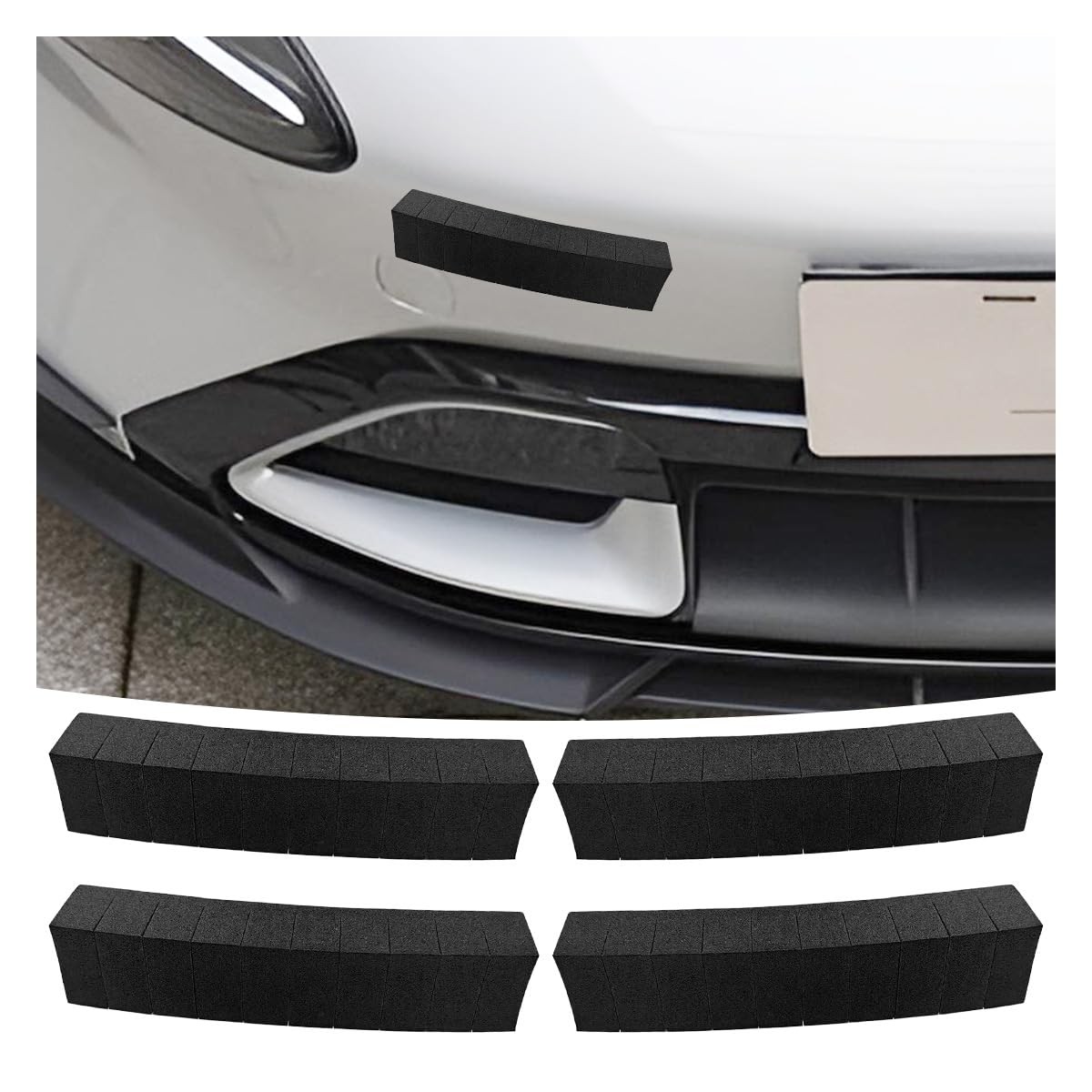 4PCS Car Door Edge Guards, EVA Foam Bumper Guard Strip with Adhesive, Anti-Sc…