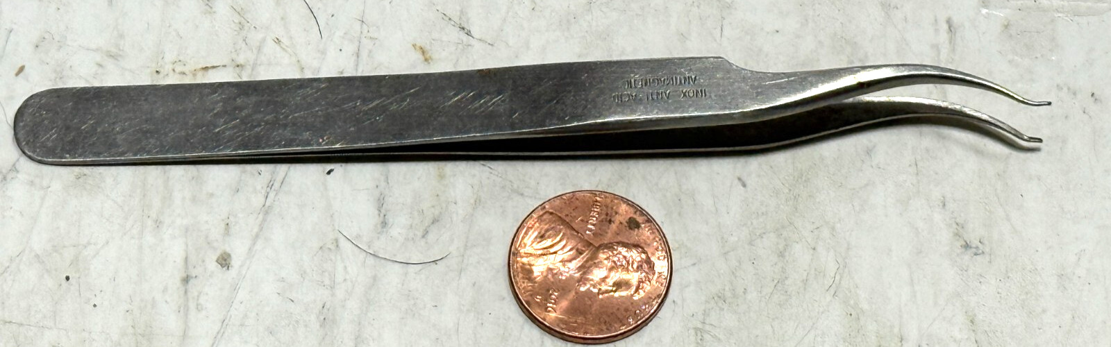EREM 7sa Tweezers, Fine Tip, Curved, Swiss