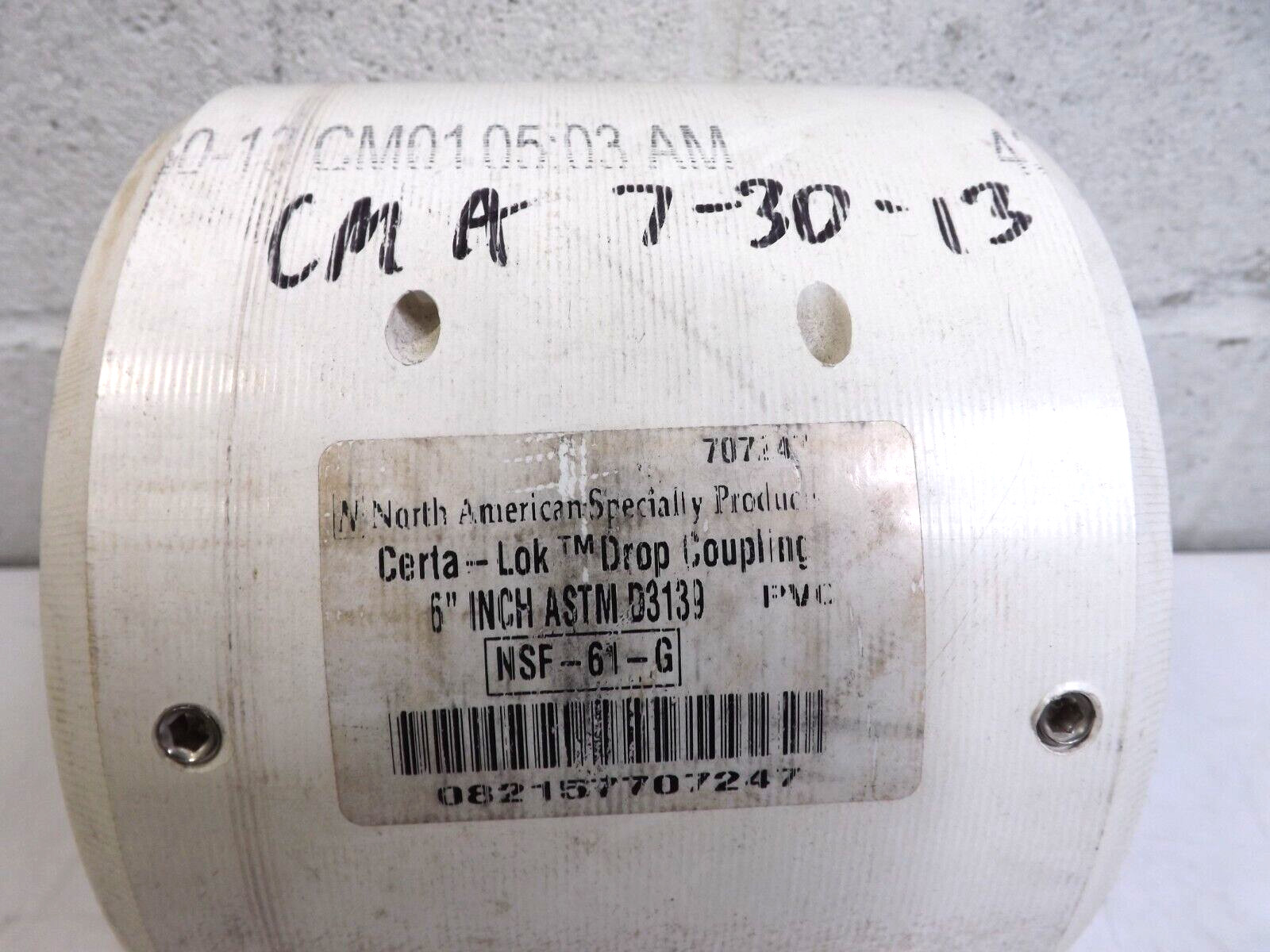 Certa Lok drop Coupling PVC 6″ ASTM D3139 — NSF-61-G N. American Specialty