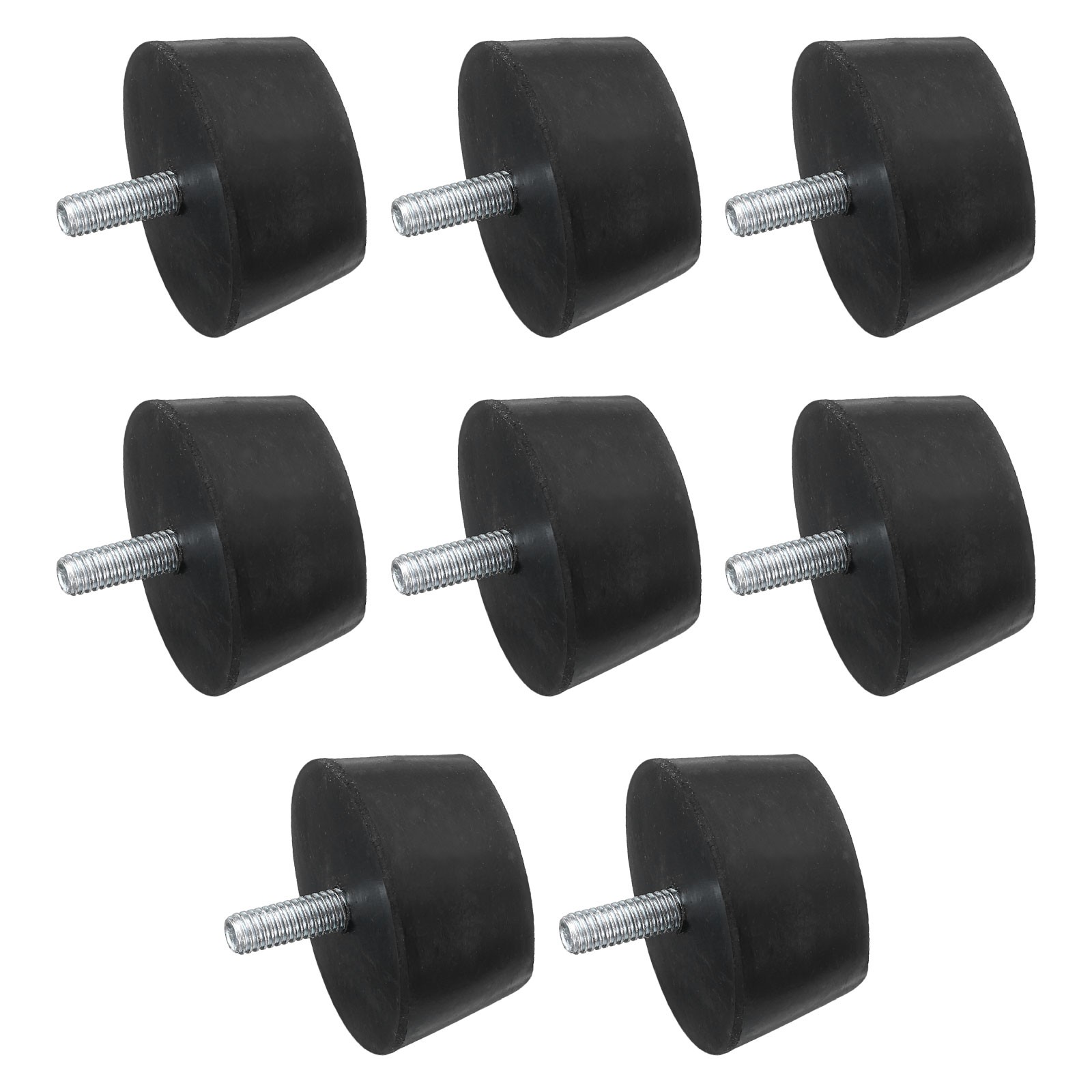 8Pcs Thread Levelling Feet, 1.5″x0.79″ with M6x15mm Studs, Black