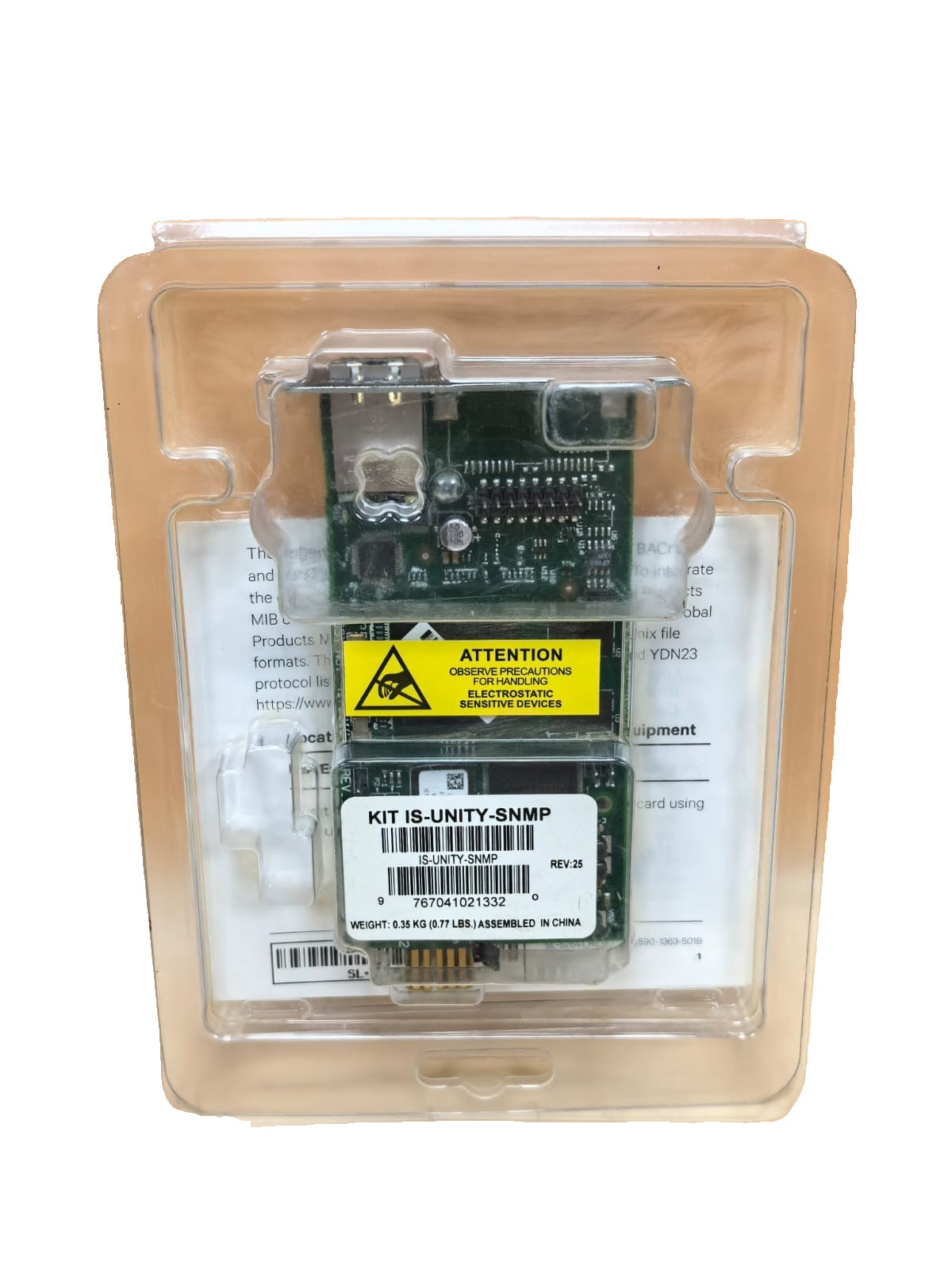 VERTIV LIEBERT IS-UNITY-SNMP 417831G/4 REV.25 COMMUNICATION CARD