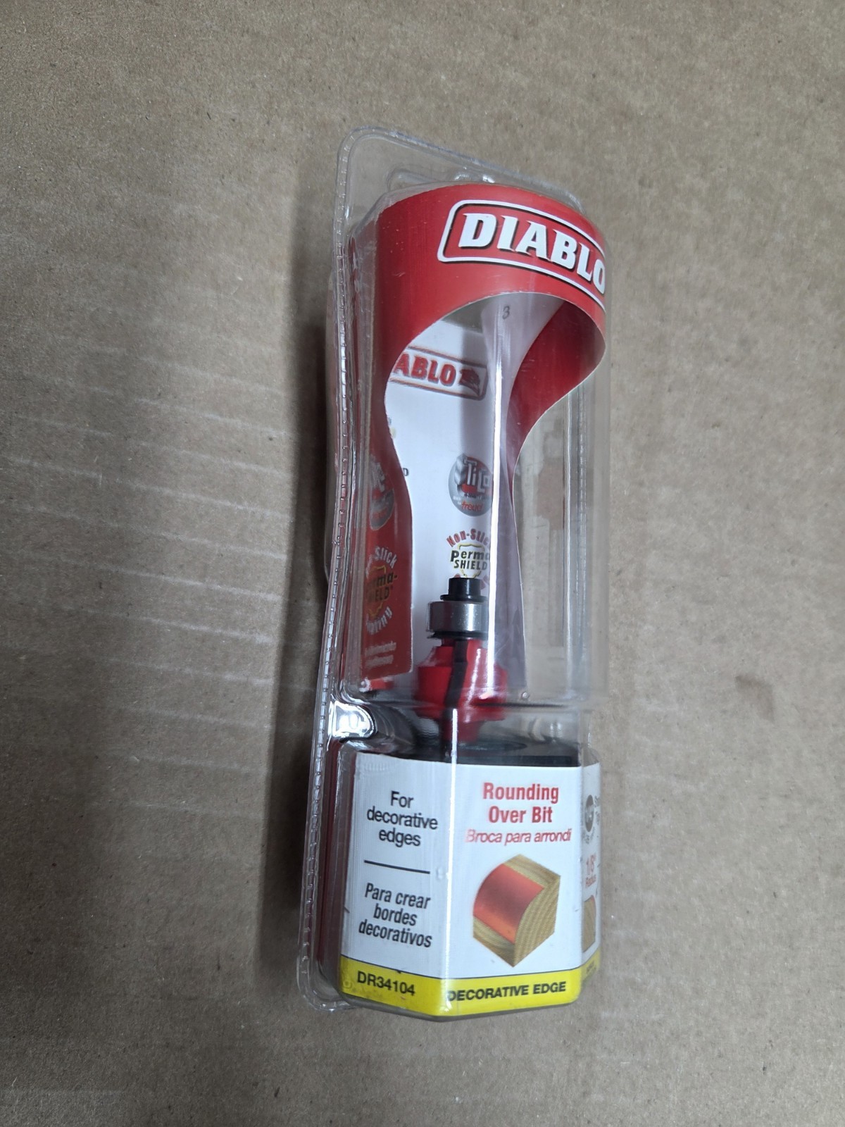 NEW Diablo DR34104 Carbide Rounding Over Router Bit 3/4 Dia. x 1/8 x 2-3/16 in.