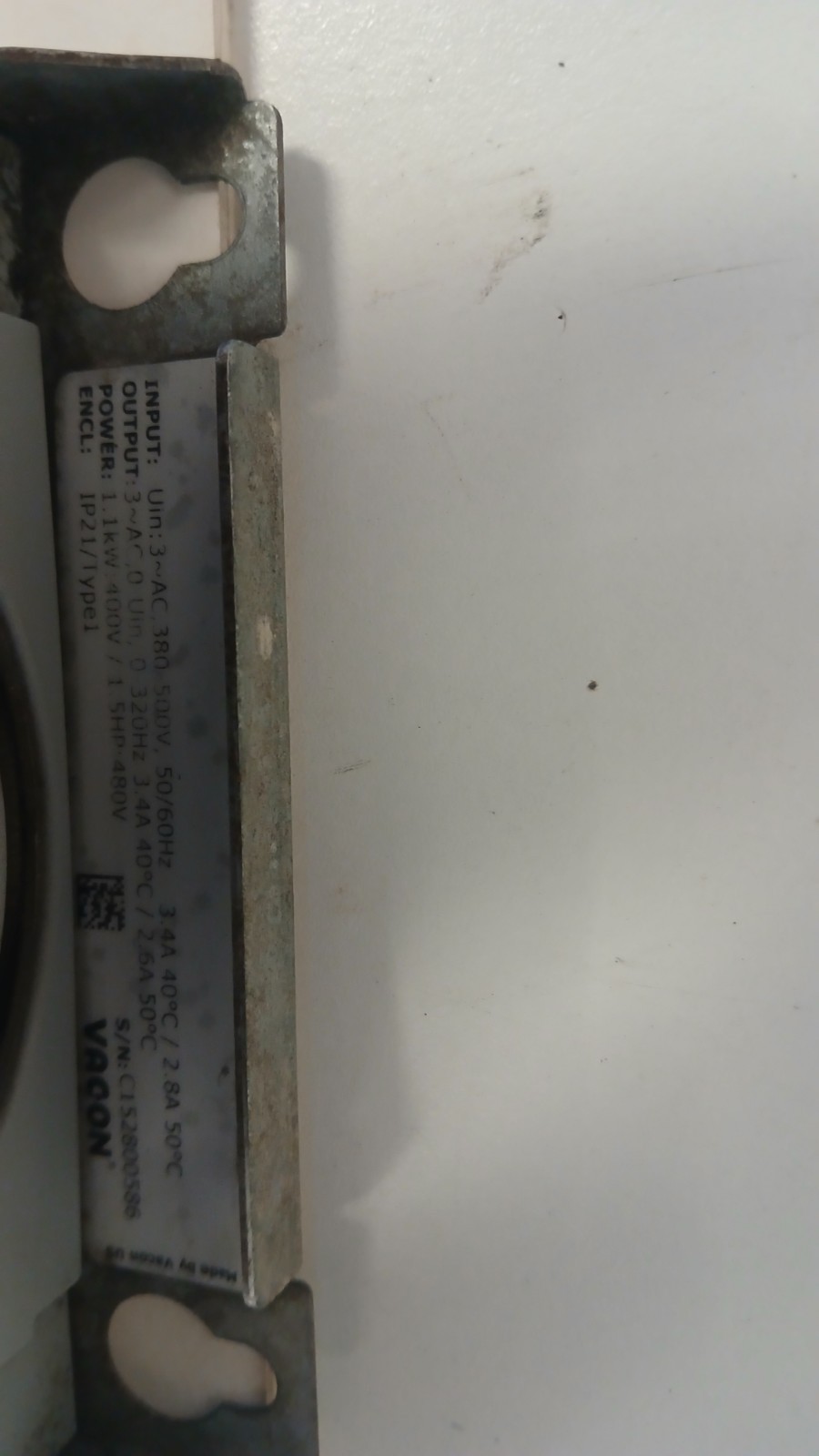 Vacon AC Drive 1.1kw, 6hp VACON0100-3L-0003-5-R02