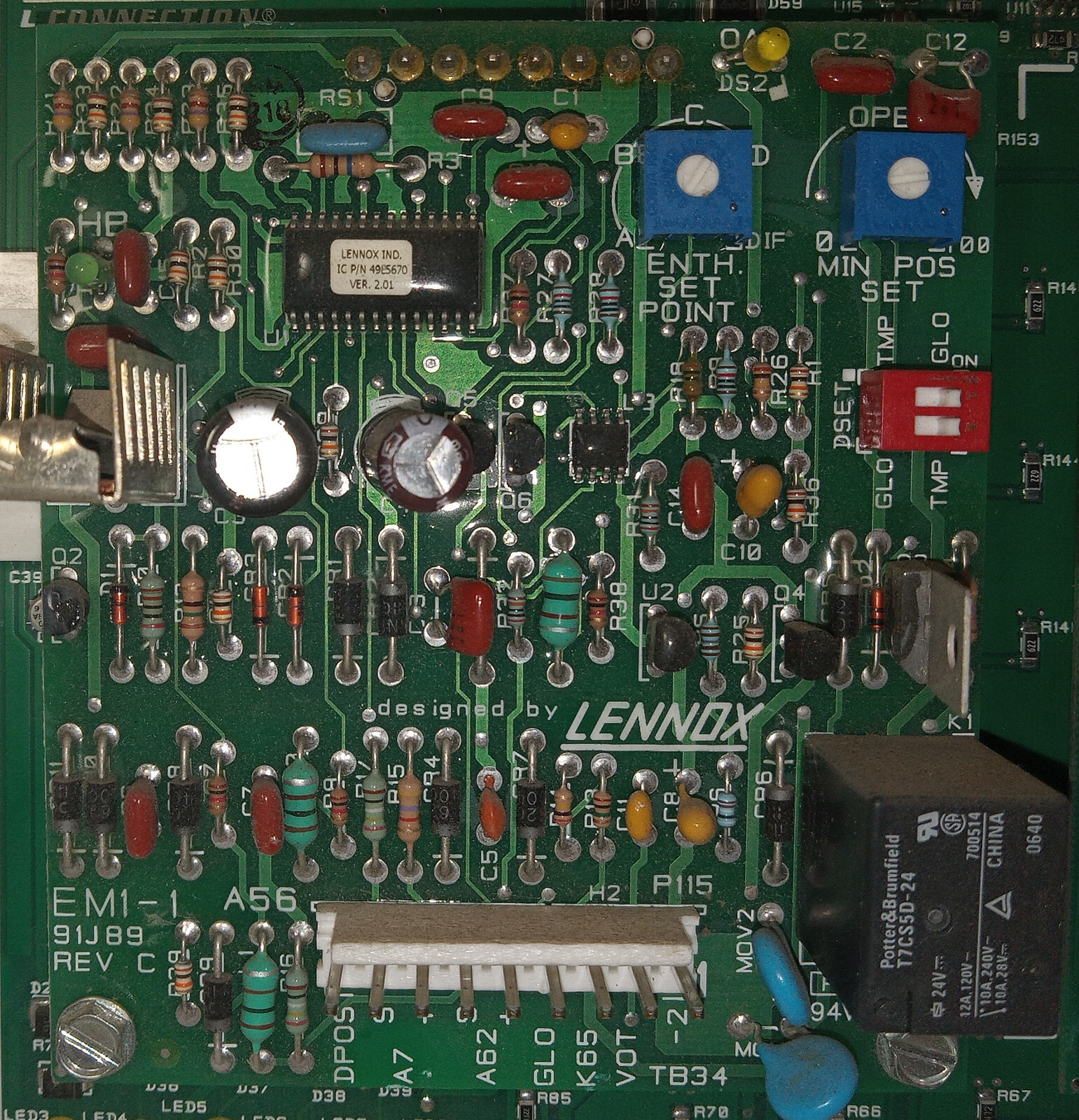 1 USED LENNOX M1-7 70M2101 EM1-1 91J89 C1-3 A57 81L75 CONTROL BOARD *MAKE OFFER*