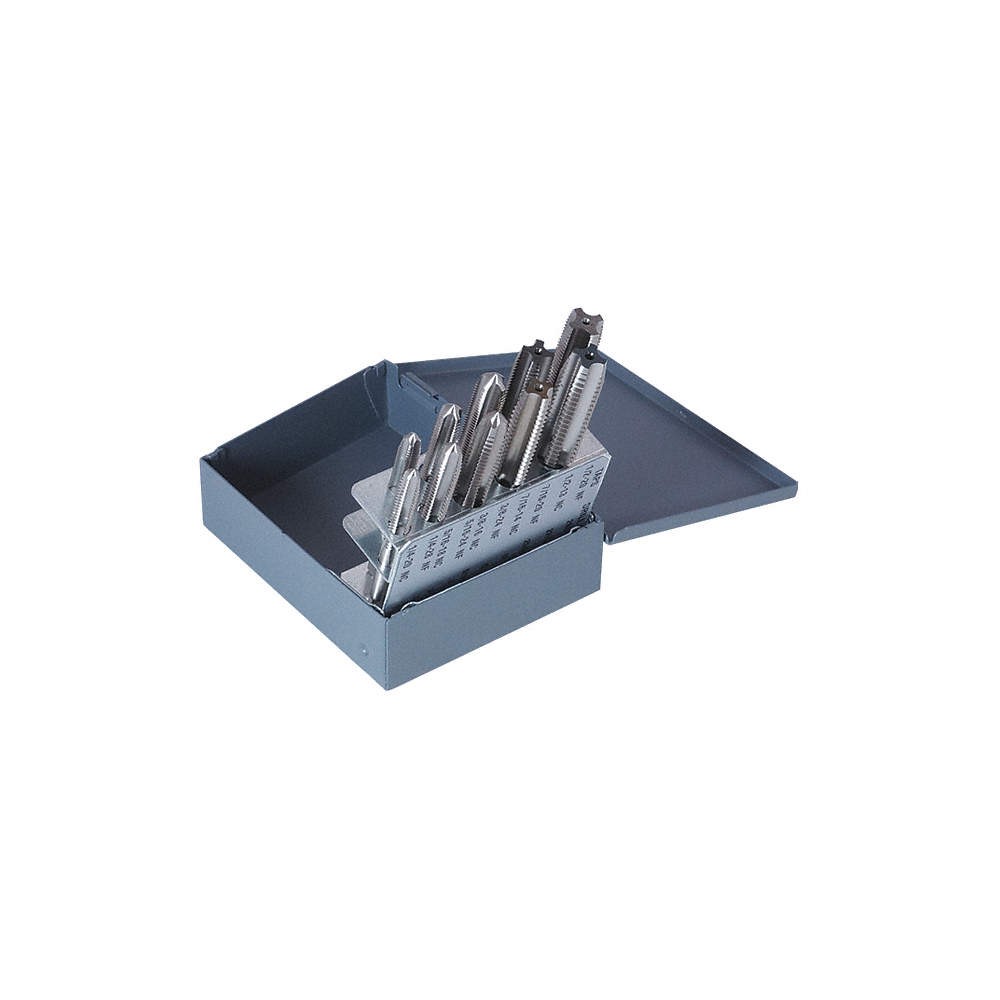 GREENFIELD THREADING 330082 Multi Size Tap Set,10pc,NC, NF 407C44