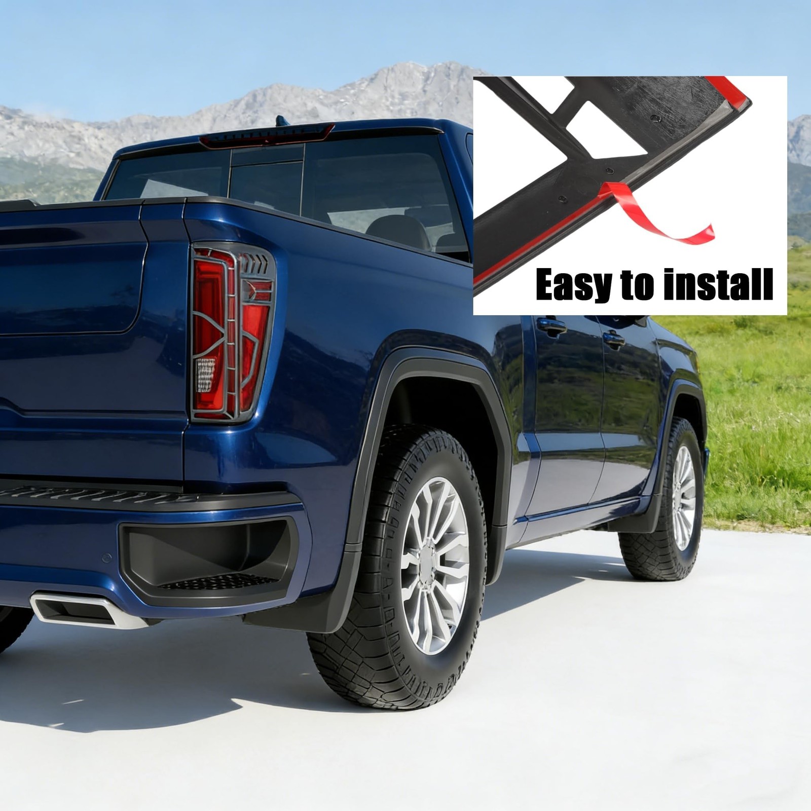 Narpes-Tail Light Rear Lamp Protective Guards Decoration Fit for GMC Sierra 1…