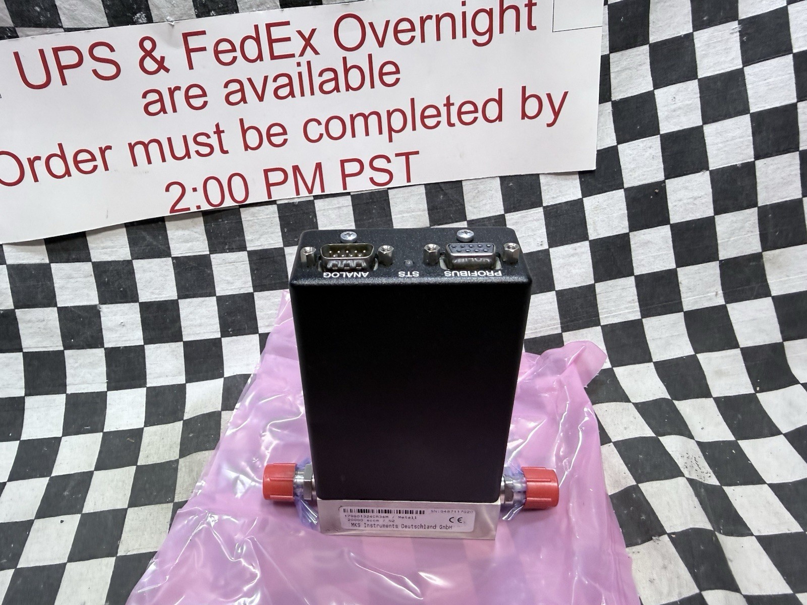 MKS Mass Flow Controller 1/4″ VCR, 20000 SCCM / N2, 179B01324CR34M/METAL