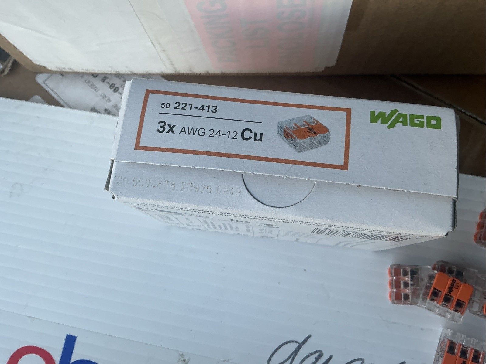 WAGO 212-413 LEVER NUTS 3X AWG 24-12 Cu (Lot Of 50) 920325712 New