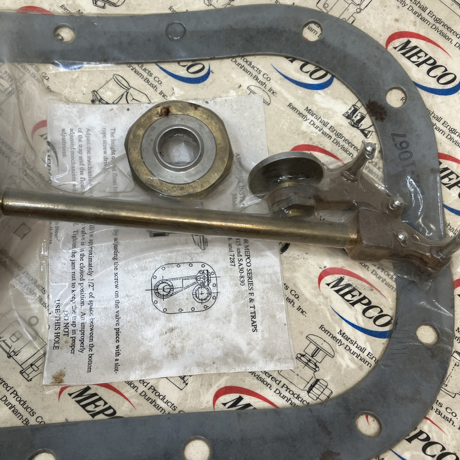 New MEPCO / Dunham-Bush ML7287 SA30-830 F&T Trap Internal Mechanism Repair Kit