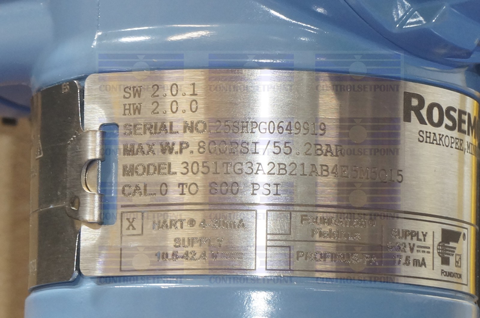 EMERSON ROSEMOUNT 3051TG3A2B21AB4E5M5Q15 PRESS TRANS 3051 TG3A2 ID49919