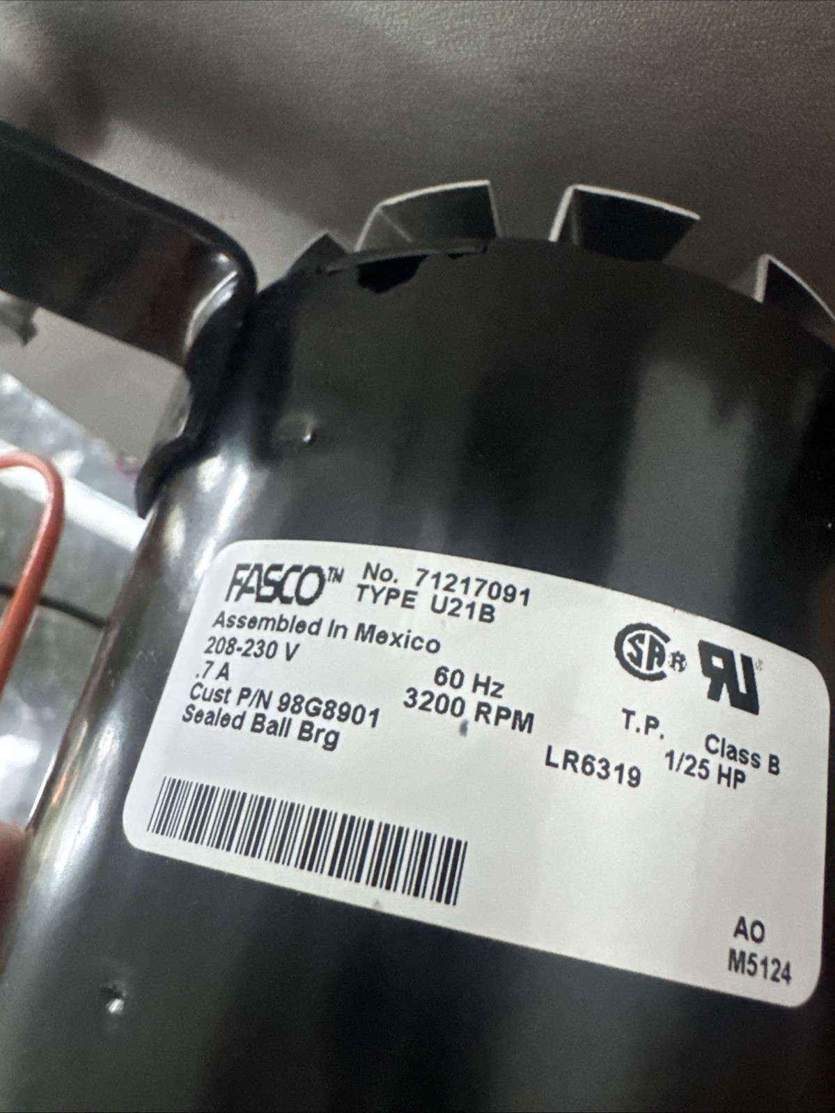 Armstrong Air 12M55 Lb-62533cc Inducer Blower Assembly