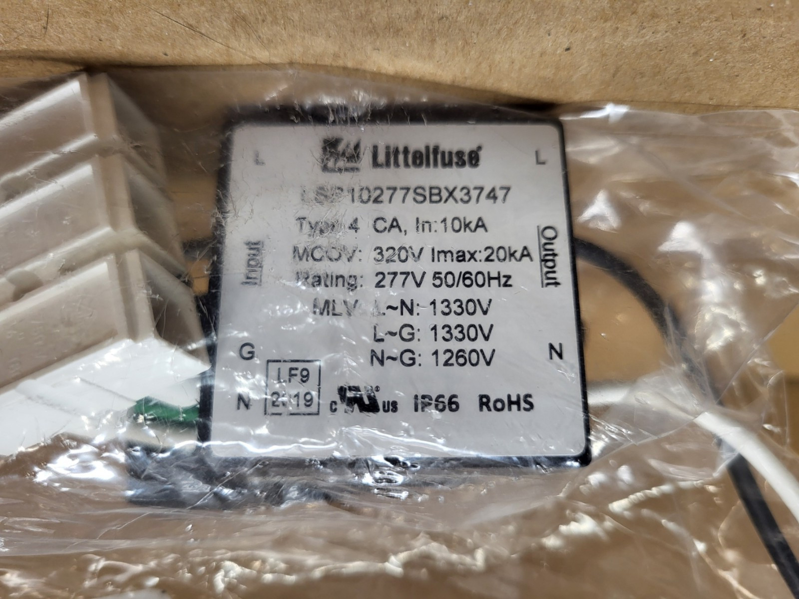 Littelfuse 277V LSP10277SBX3747 Led Driver Surge Protection 277 Vac 50/60Hz