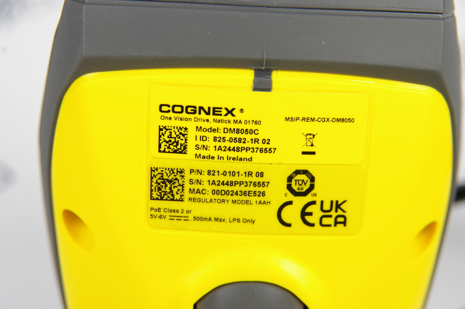 Cognex DM8050C 825-0582-1R 02 821-0101-1R 08 Handheld barcode scanner