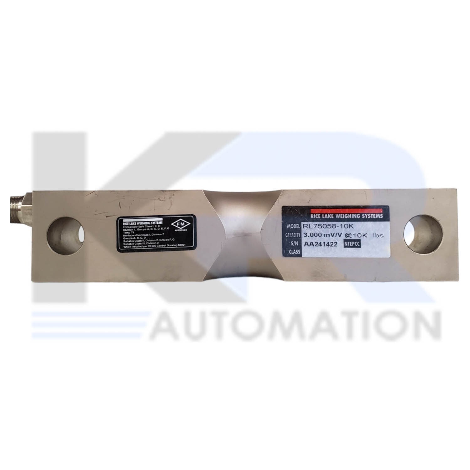 NEW Rice Lake Weighing Systems RL75058-10K Load Cell 3.000-3.002 mV/V 10K LBS