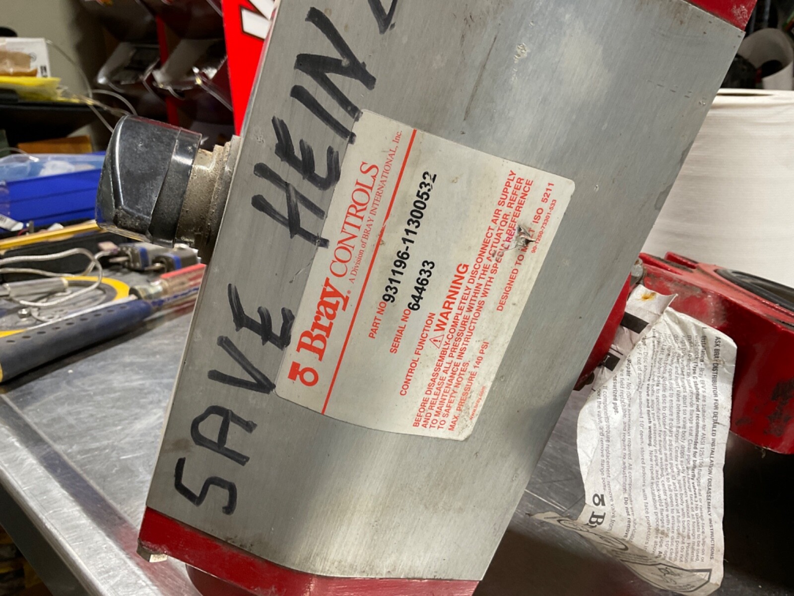 Bray Automated Control Valve 931196-11300532 BUTTERFLY VALVE USED