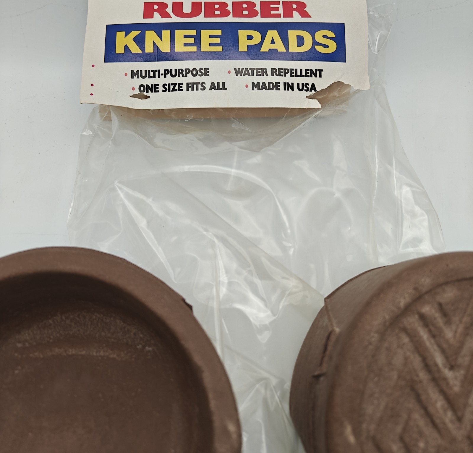 Brand New Old Stock Alta Industries Rubber Flat Knee Pads W/ Buckles Made in USA