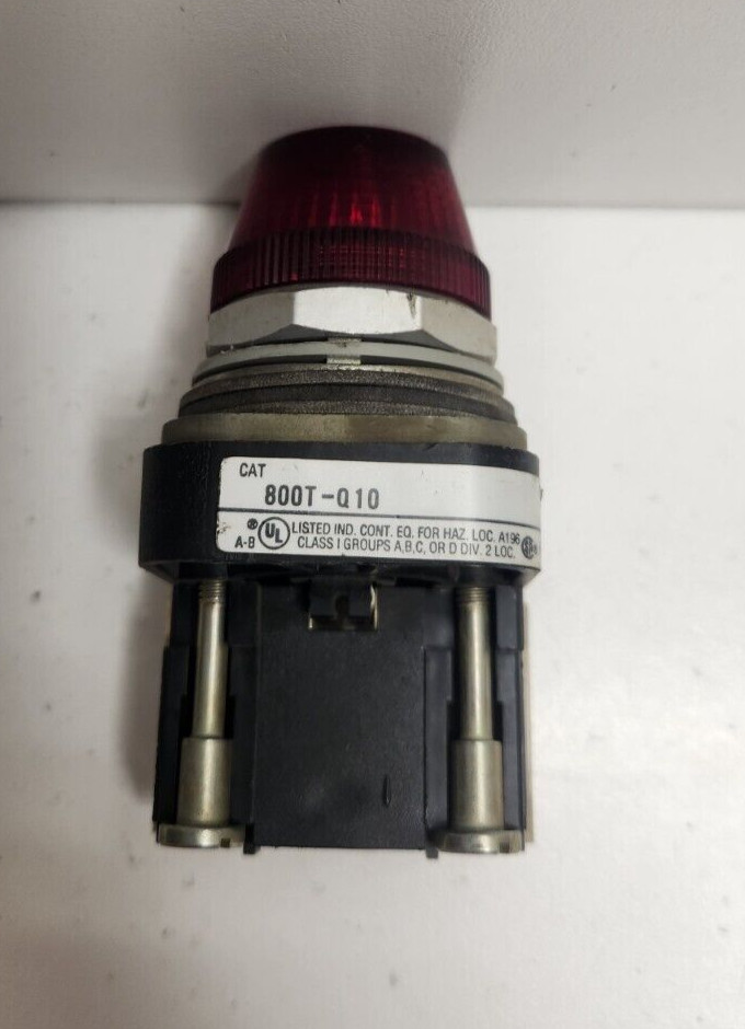 GUARANTEED! ALLEN-BRADLEY 120V RED PILOT LIGHT 800T-Q10R
