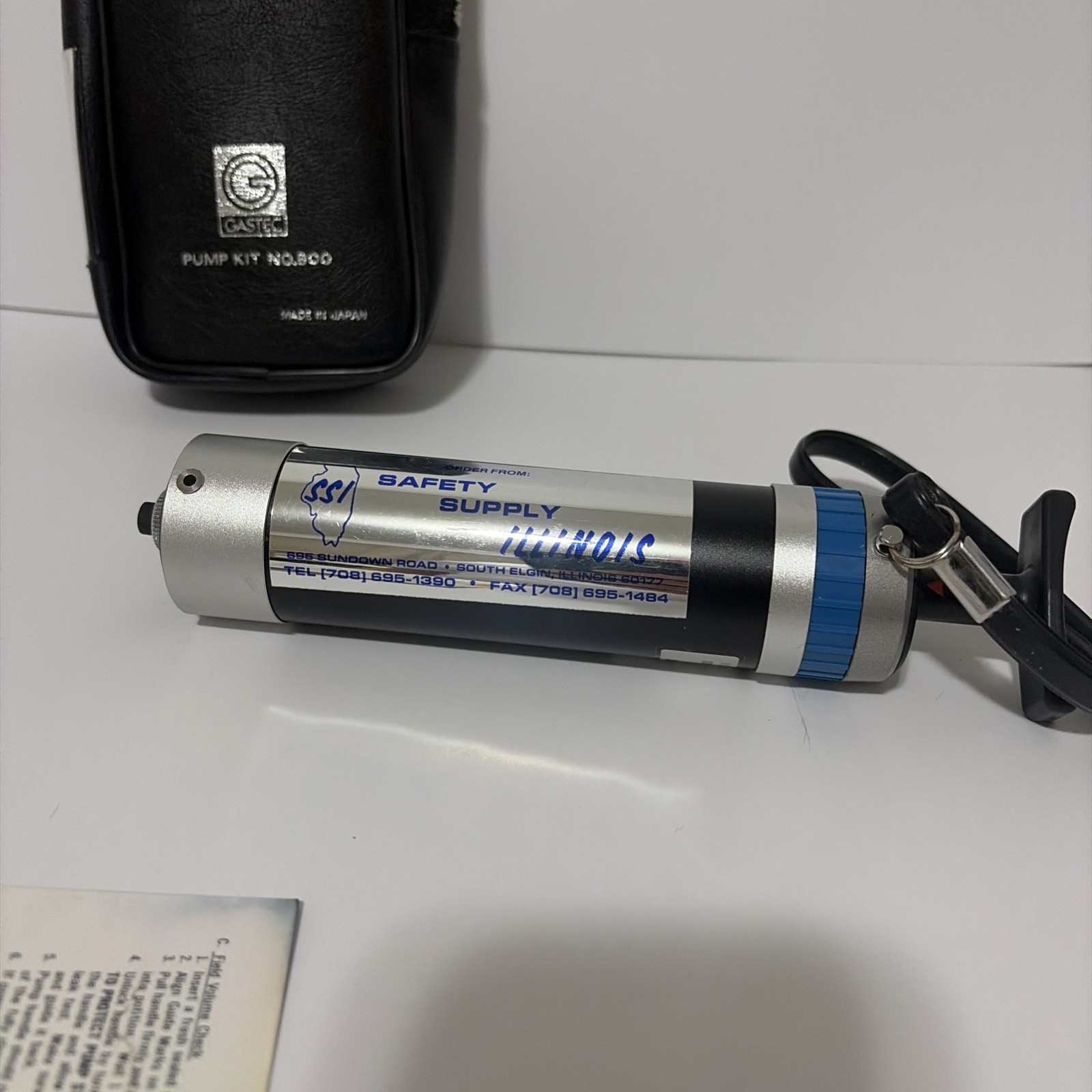 GASTEC Sensidyne Model 800 Gas Detector-Case, Instructions, Spar Parts
