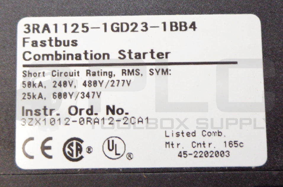 NEW SIEMENS 3RA1125-1GD23-1BB4 STARTER W/FBS2545 3RV1021-1GA10 3RT1023-1B..0