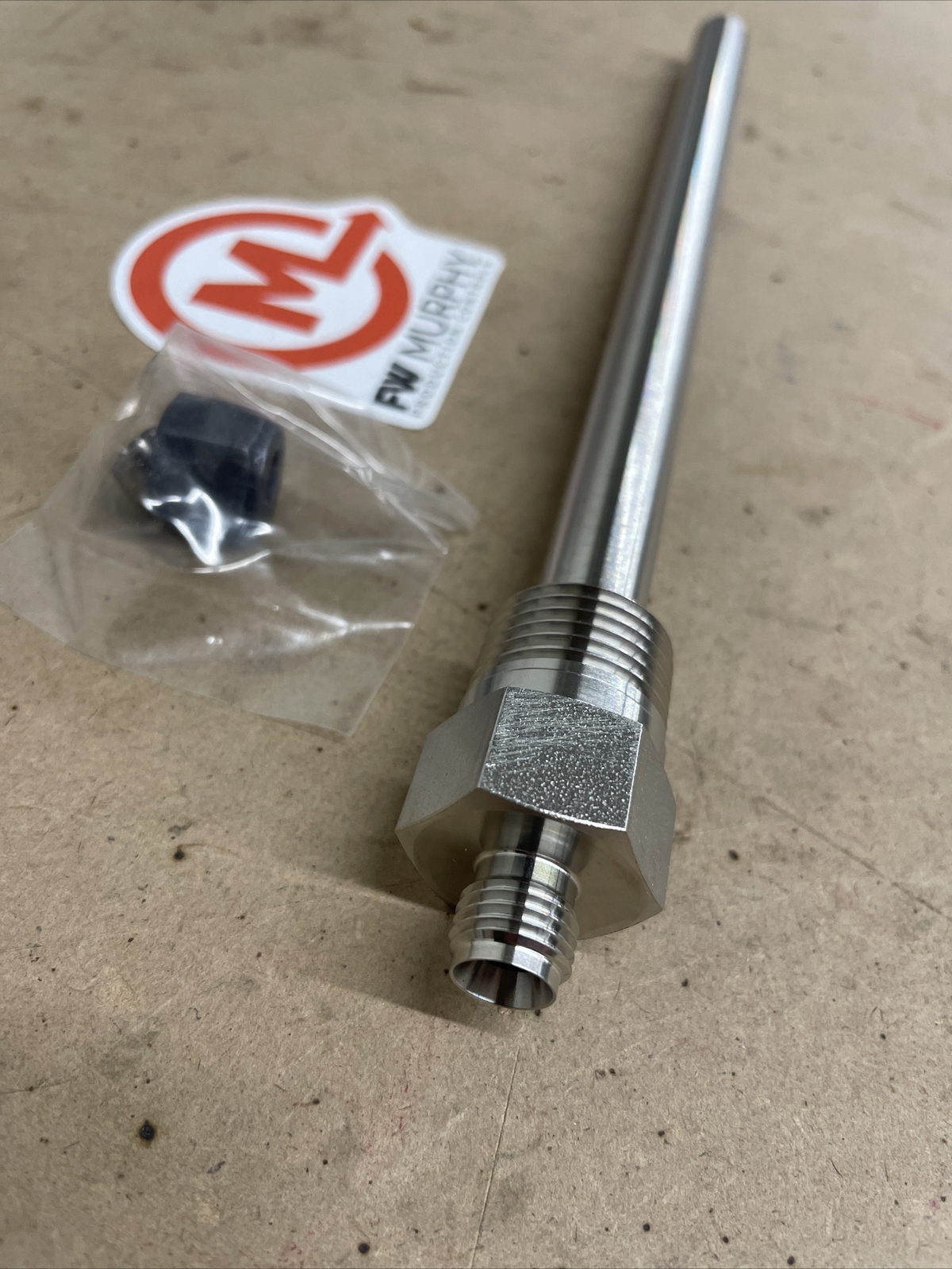 Thermowell, 1/2” NPT, 1/4” T, 7.5” L, Assy, 304SS Thermowell Assy