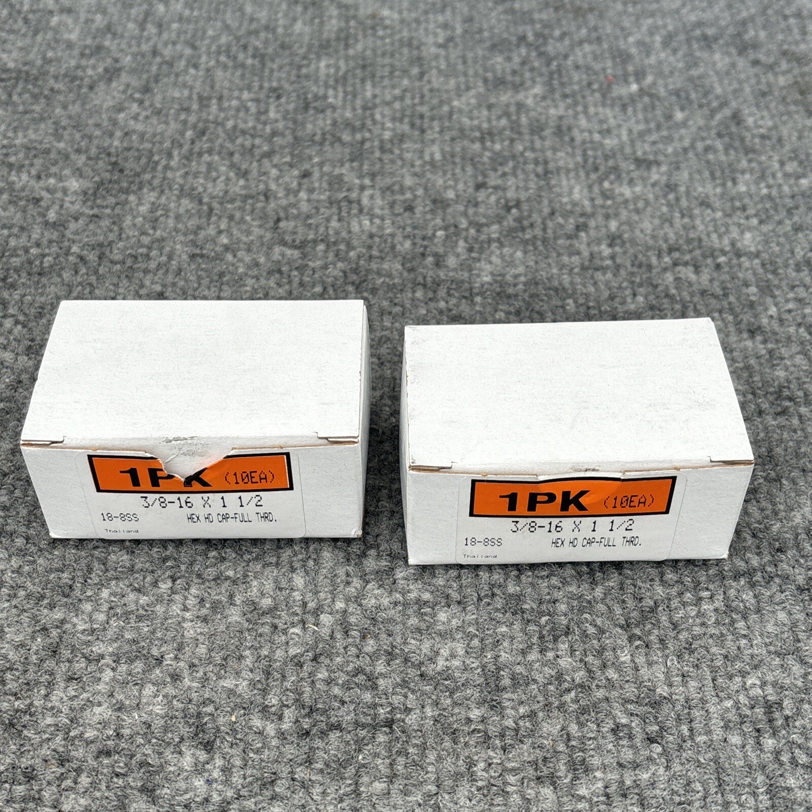 Lot of 20 3/8″-16 x 1-1/2″ Long Fully Threaded 18-8 Stainless Steel Hex Head Sc