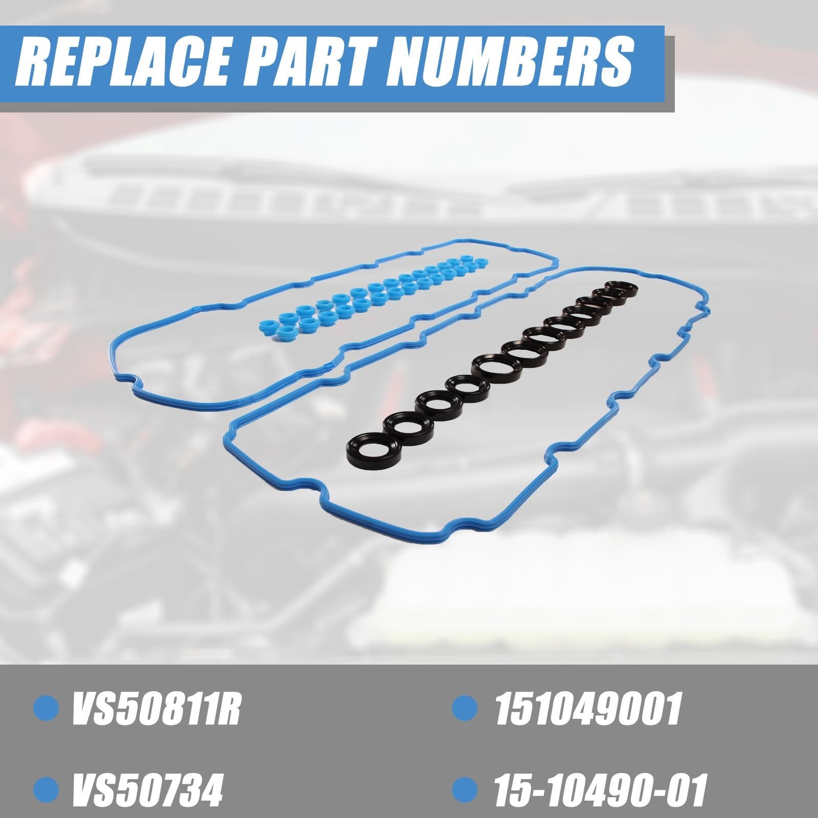 VS50811R Valve Cover Gasket for Ford F150 5.0L 2011-2014, Mustang 5.0L 2011-2…