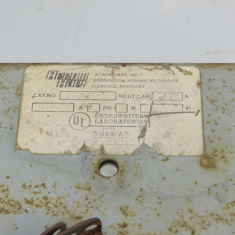 Arrow Hart 20HP Max Fusible Buss Plug Switch STD. 7-1/2HP